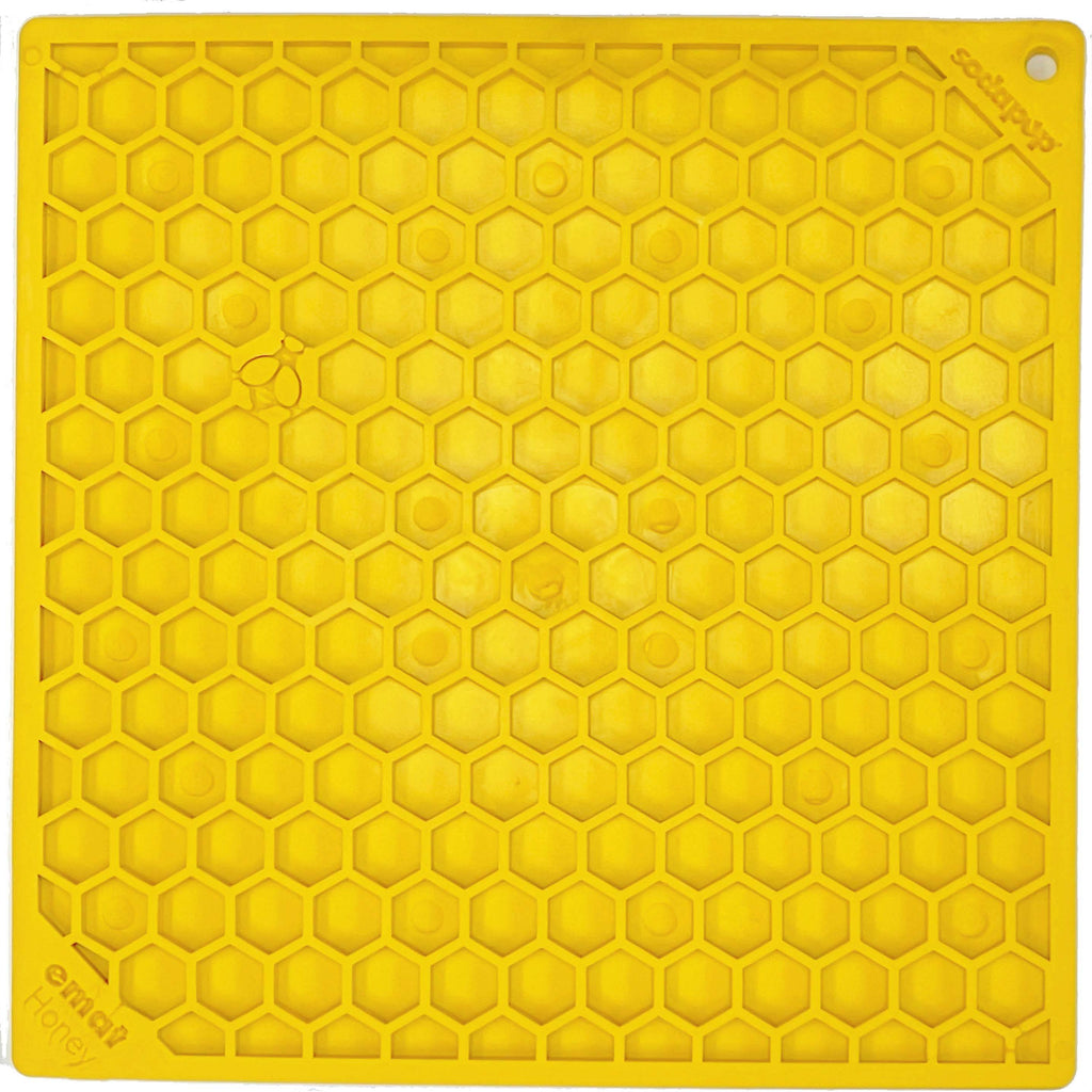 Honeycomb eMat - Enrichment Lick Mat for Dogs and Cats | eMat Enrichment Toy for Anxiety Relief | SodaPup