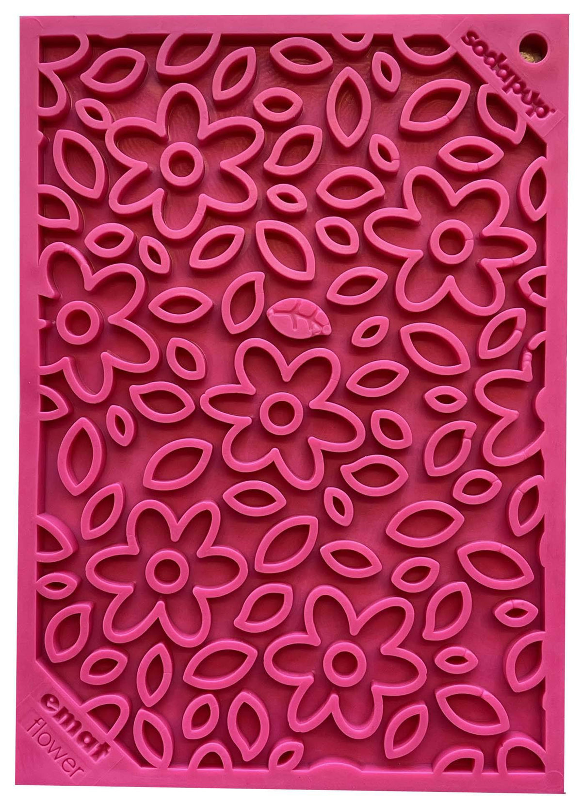 Flower Power emat - Enrichment Lick Mat for Dogs and Cats | Flower Design | USA Made by SodaPup/True Dogs, LLC