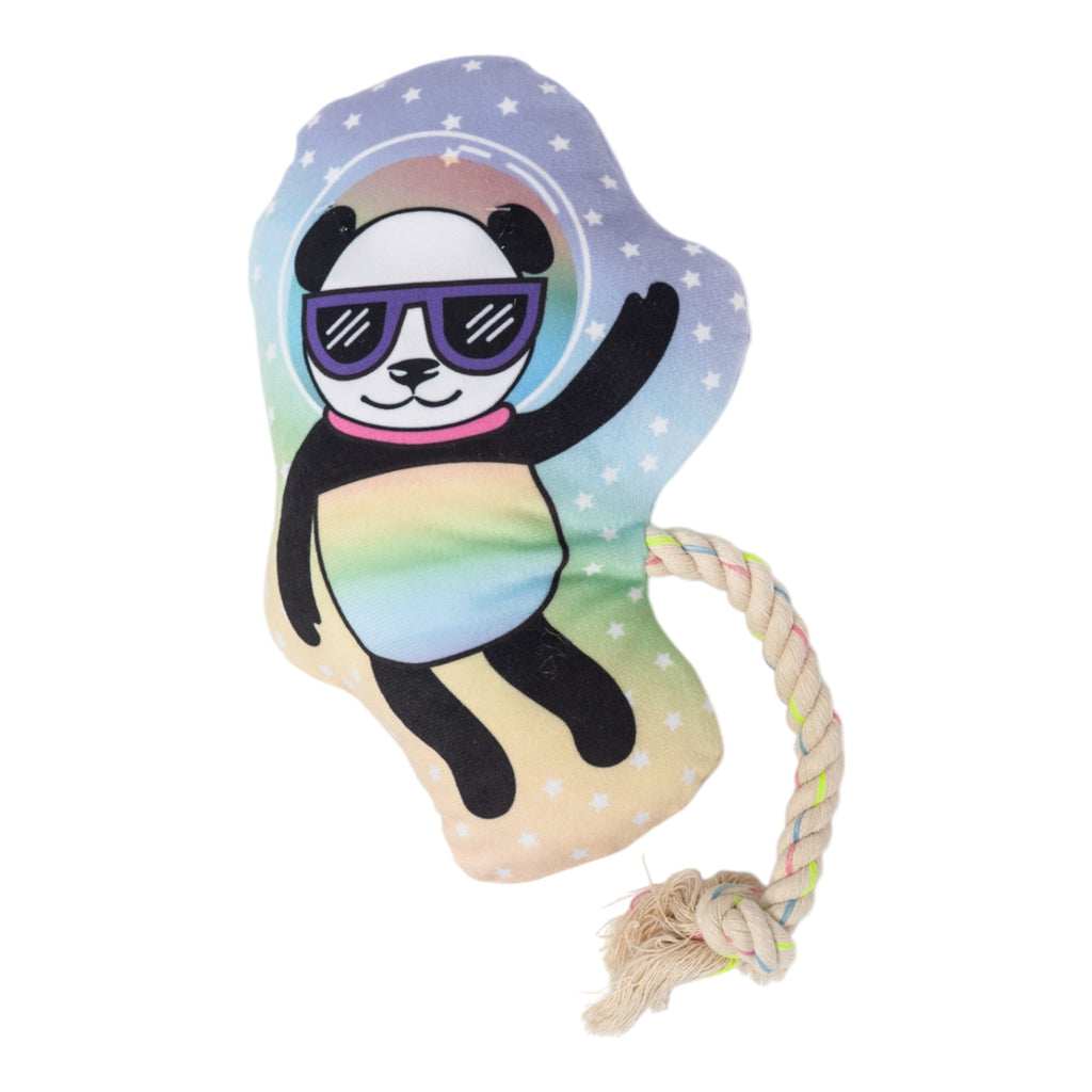 Space Panda Plush Dog Toy – with Squeaker & Crinkle Paper for Fun Play by American Pet Supplies