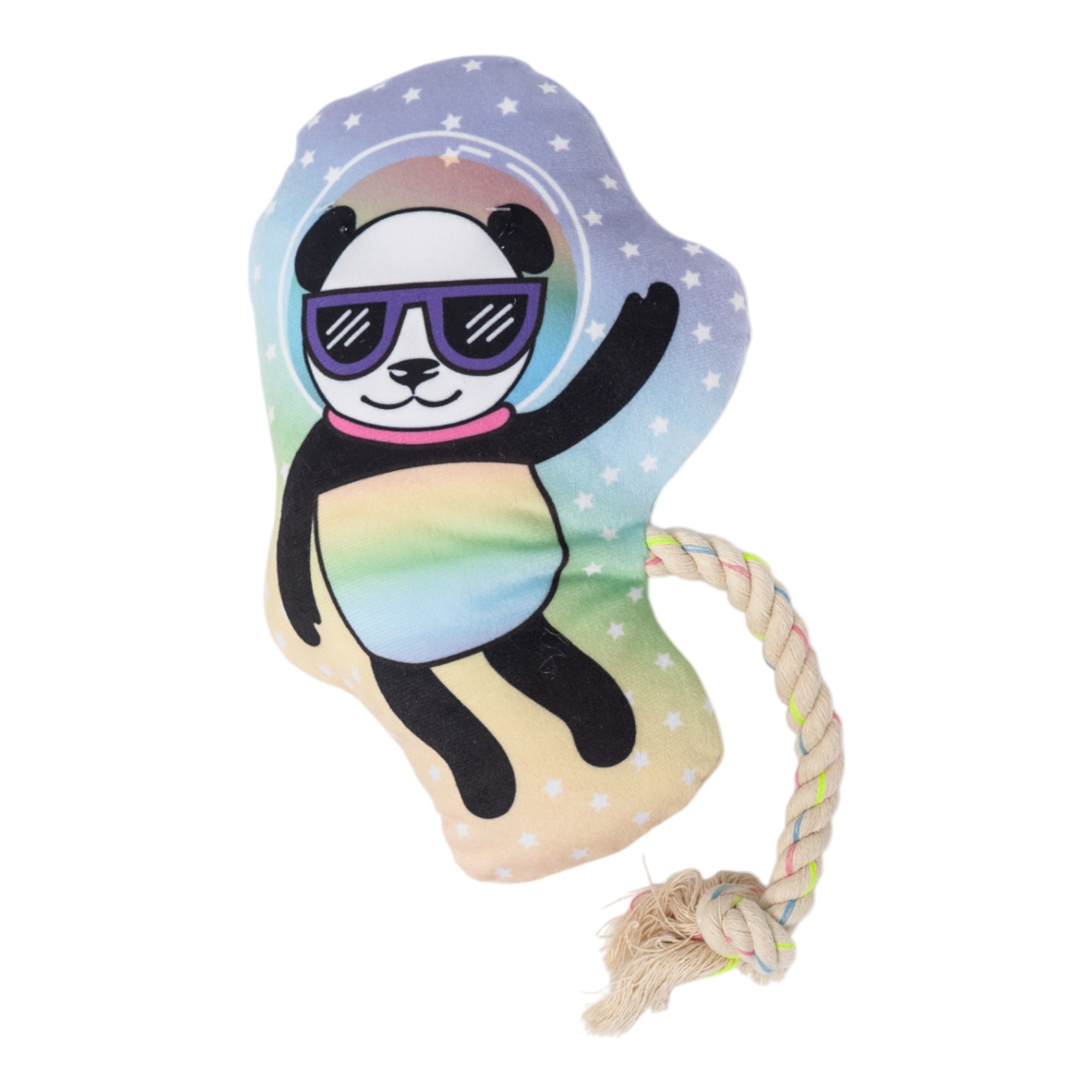 Space Panda Plush Dog Toy – with Squeaker & Crinkle Paper for Fun Play by American Pet Supplies