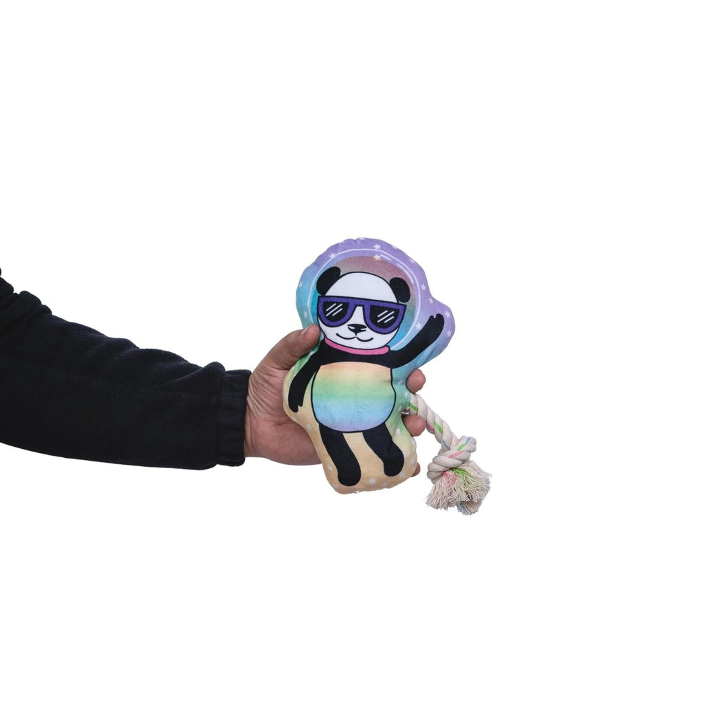 Space Panda Plush Dog Toy – with Squeaker & Crinkle Paper for Fun Play by American Pet Supplies