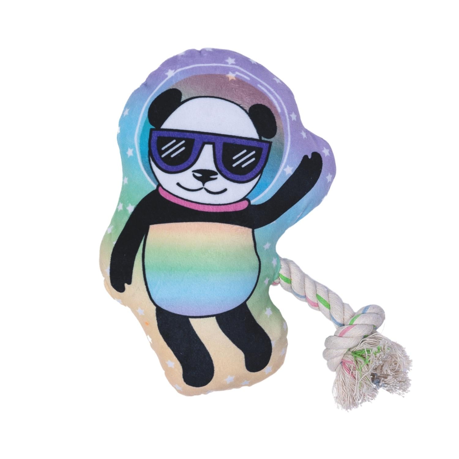 Space Panda Plush Dog Toy – with Squeaker & Crinkle Paper for Fun Play by American Pet Supplies