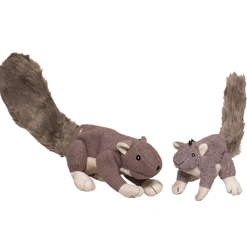 Feller Squirrel Plush Dog Toy by HuggleHounds