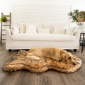 PupRug by Paw.com® Faux Fur Orthopedic Dog Bed - Curve Sable Tan by Paw.com