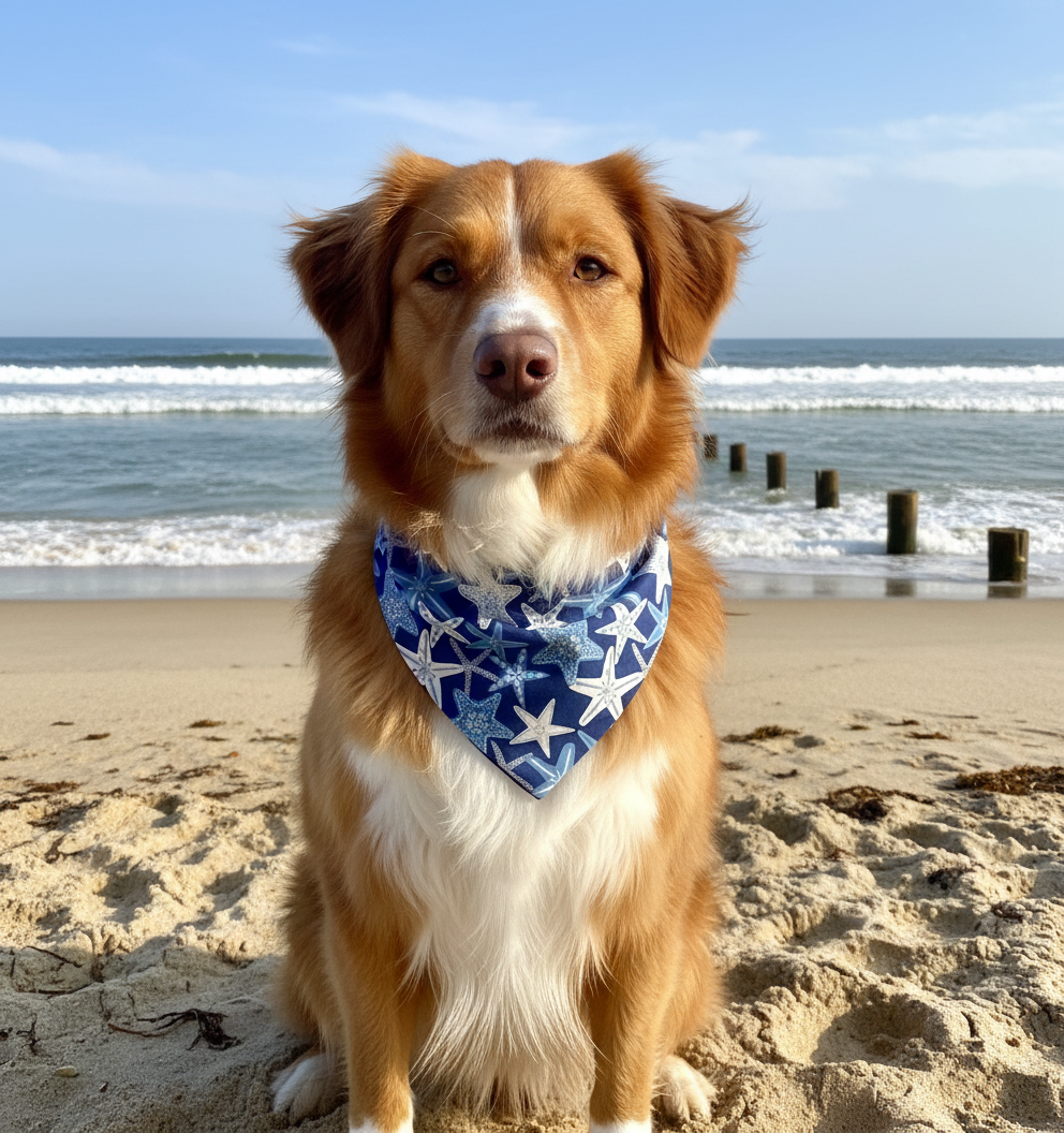 Starfish Dog Bandana by Happy Tails Outfitters