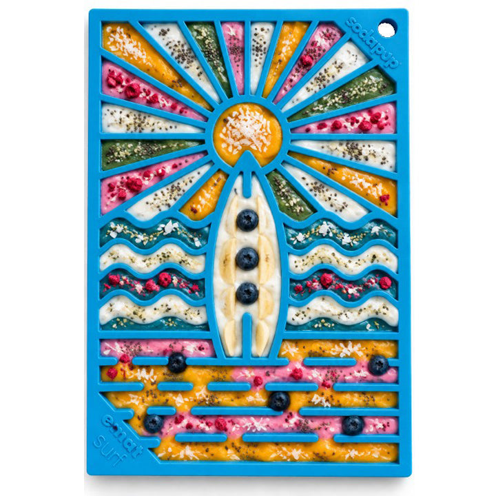 Surf's Up eMat - Small Lickmat for Dogs and Cats | Beach-Themed Design | SodaPup by SodaPup/True Dogs, LLC