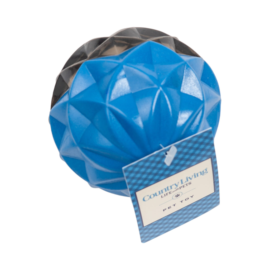 Country Living Geometric Textured Ball Dog Chew Toy, Interactive Rubber Toy for Mental Stimulation – Large by American Pet Supplies