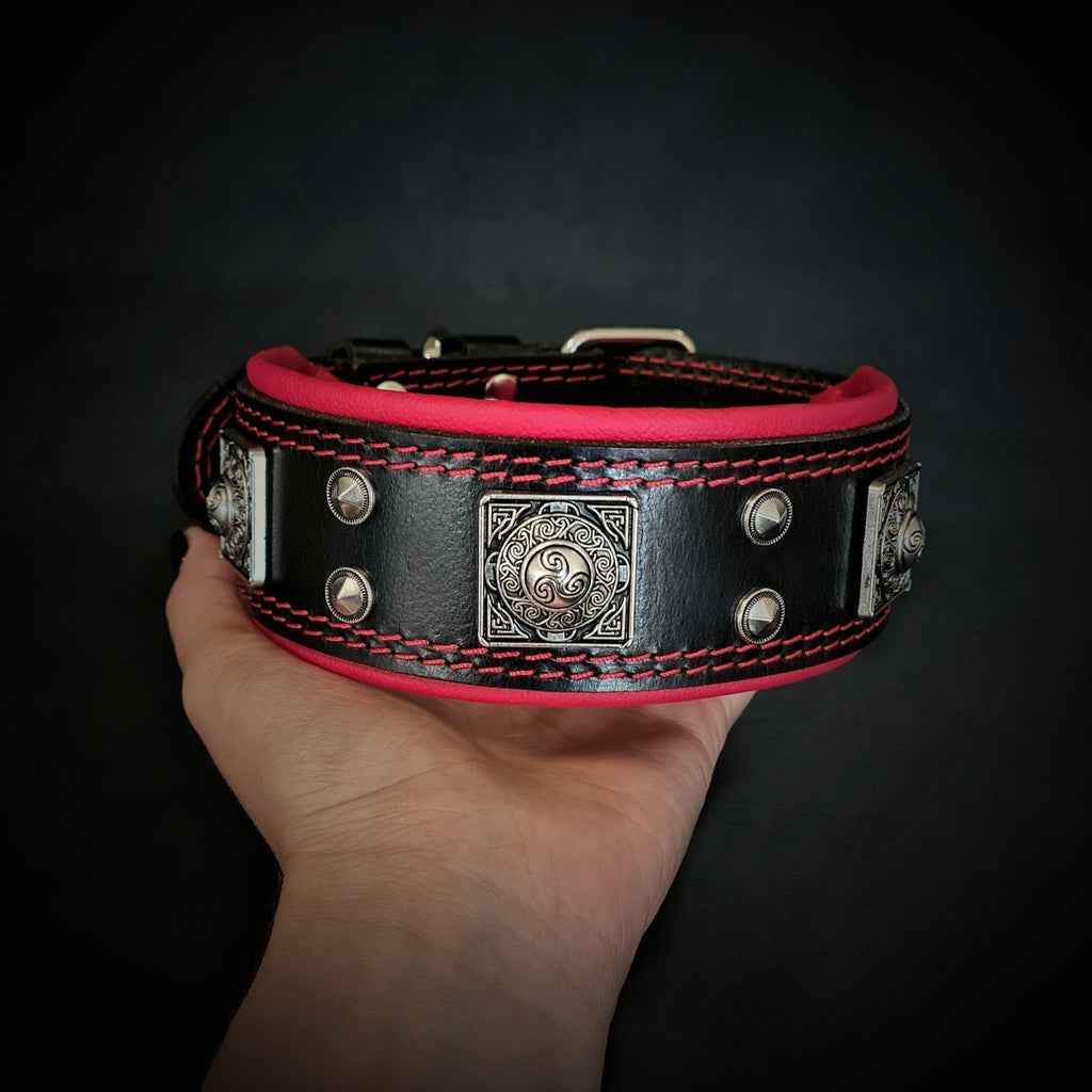 The "Eros" collar 2 inch wide by Bestia Dog Gear