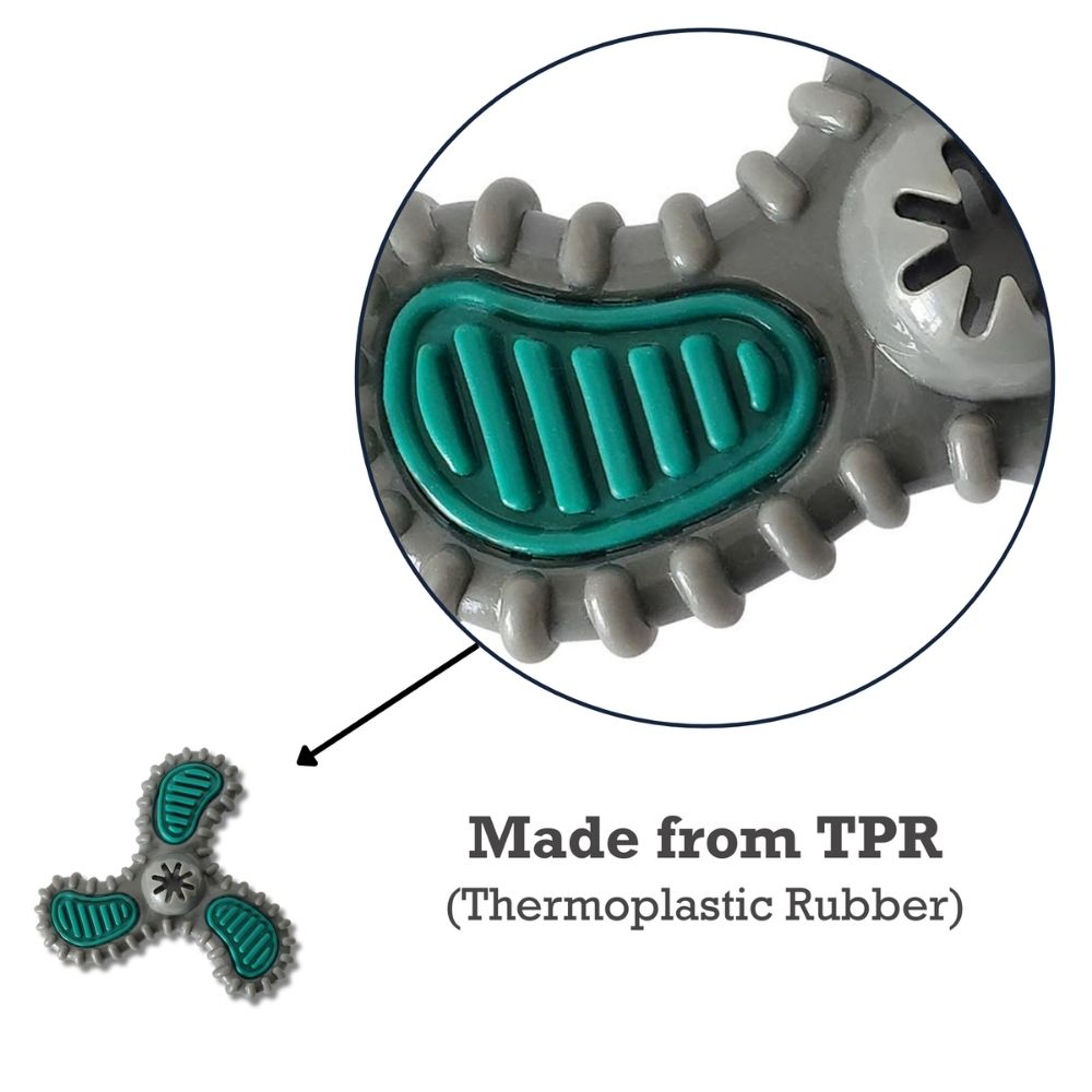 TPR Dental Spinner Dog Chew Toy – Durable Dental Care Fun for Light to Medium Chewers by American Pet Supplies