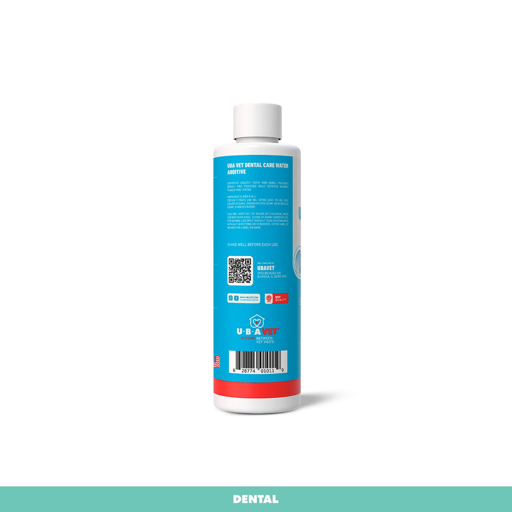UBAVET Dental Care Water Additive for Dogs & Cats – Odorless & Tasteless Oral Health Solution (16 fl oz / 473 ml) by American Pet Supplies