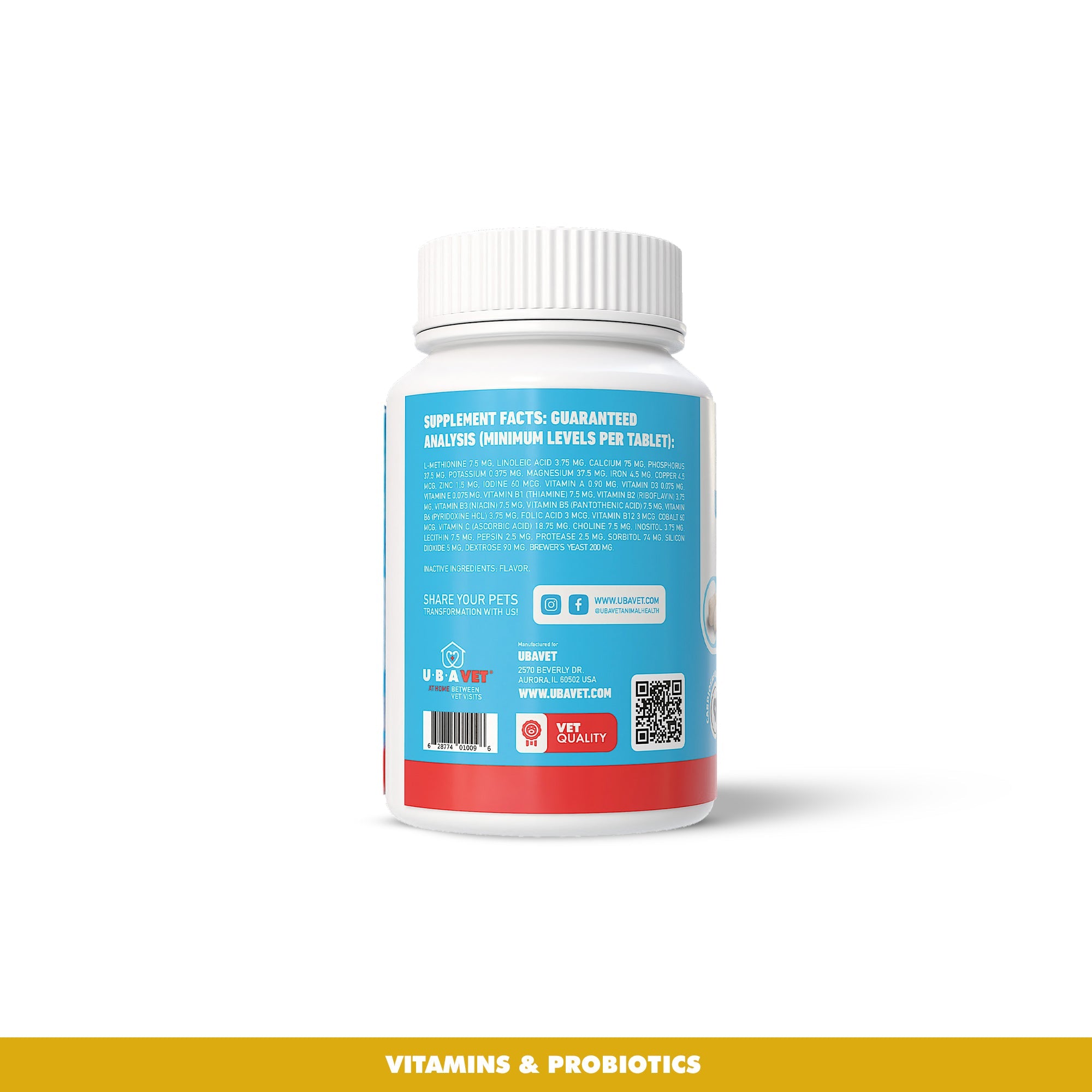 UBAVET Immune Support Daily Multi-Vitamin & Mineral Tablets for Dogs – 90 ct by American Pet Supplies