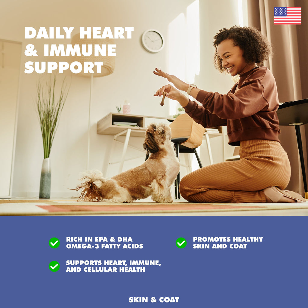 UBAVET Omega-3 Capsules 1000 mg – Skin, Coat & General Health Support for Dogs & Cats (120 ct) by American Pet Supplies