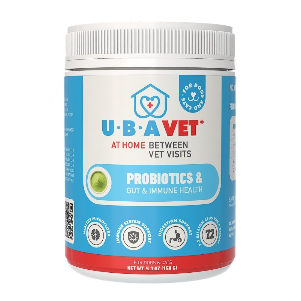 UBAVET Probiotics & Gut + Immune Health Support for Dogs & Cats – 5.3 oz / 150 g Powder by American Pet Supplies