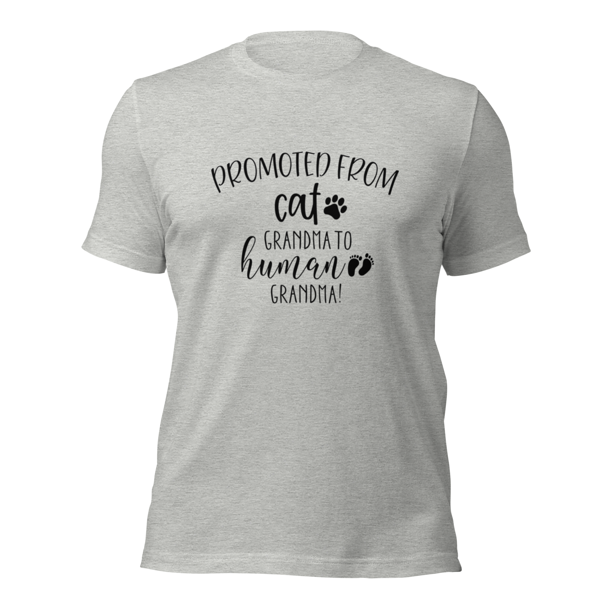 Promoted from Cat Grandma to Human Grandma T-Shirt by Furr Baby Gifts