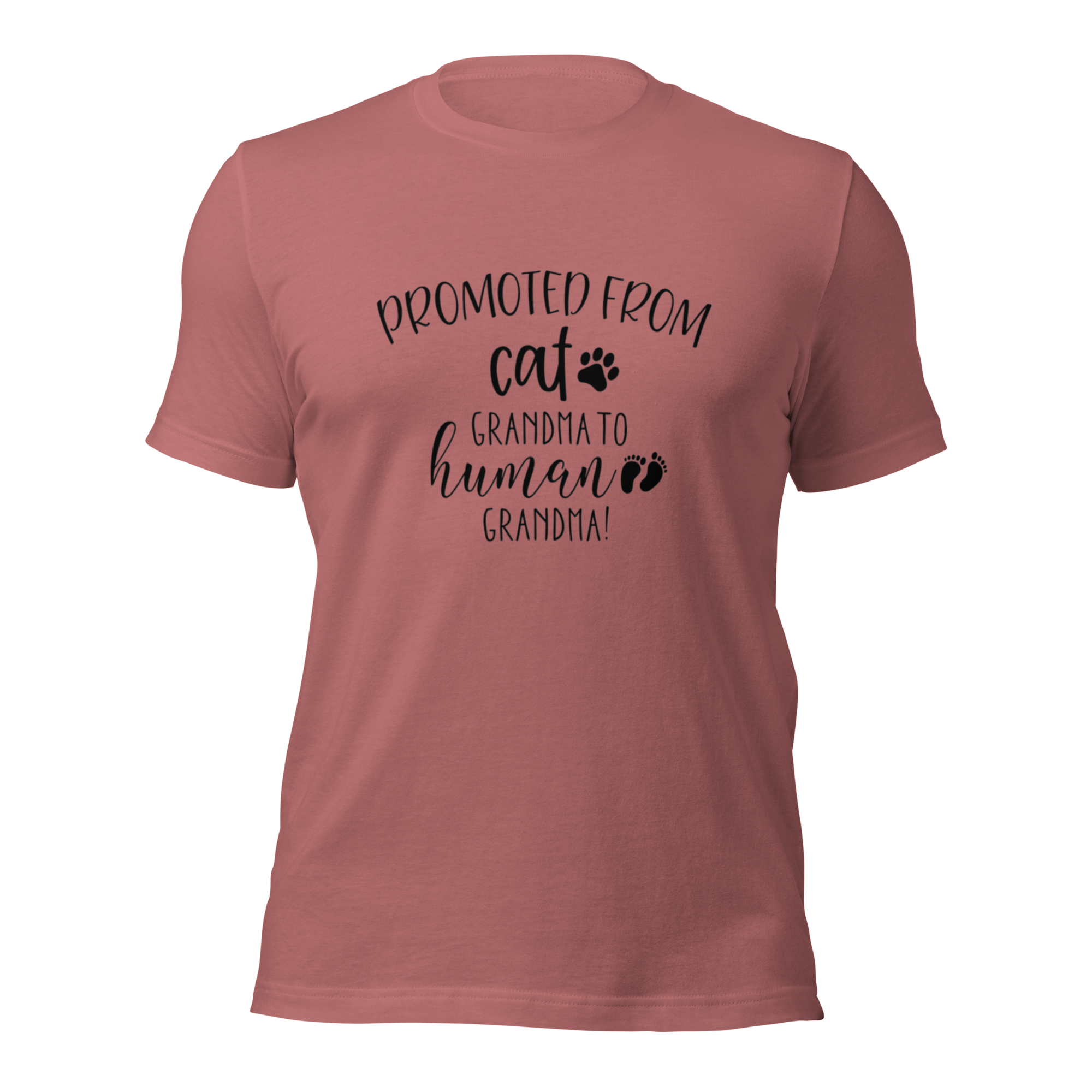 Promoted from Cat Grandma to Human Grandma T-Shirt by Furr Baby Gifts