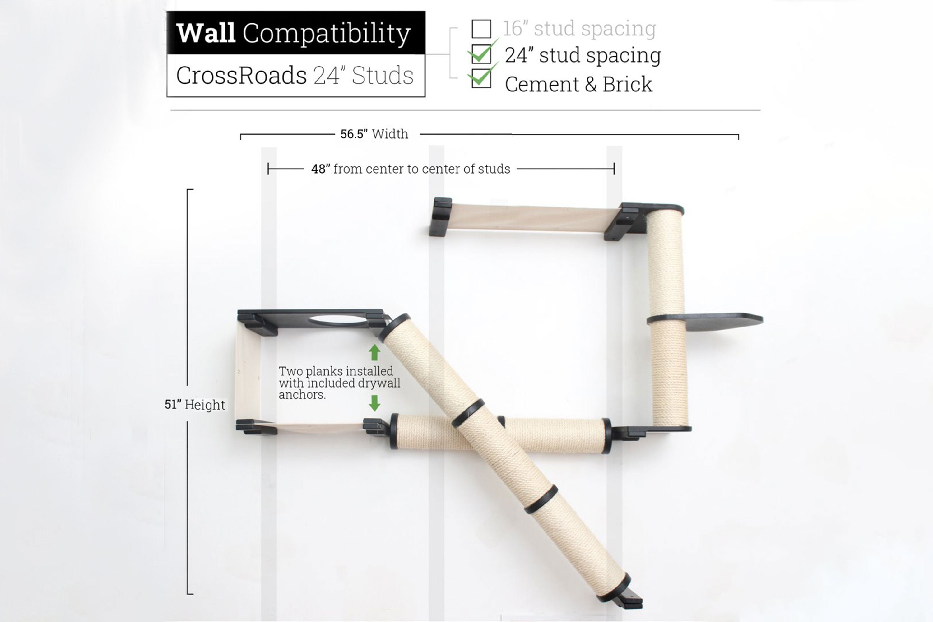 The Crossroads - Cat Wall Scratcher - Tree with Ramp by Catastrophic Creations