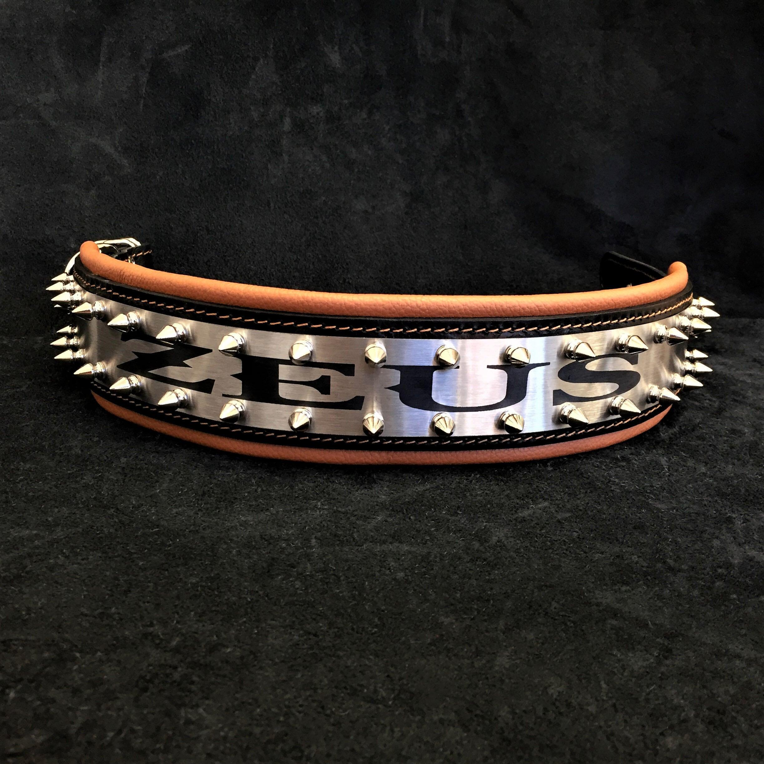 The "Metal" collar- personalized! by Bestia Dog Gear