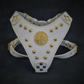 The ''Maximus'' harness White & Gold Small to Medium Size by Bestia Dog Gear