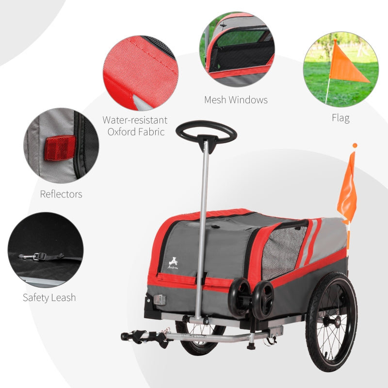 Pet Bike Trailer 2-in-1 Travel Stroller by Furr Baby Gifts