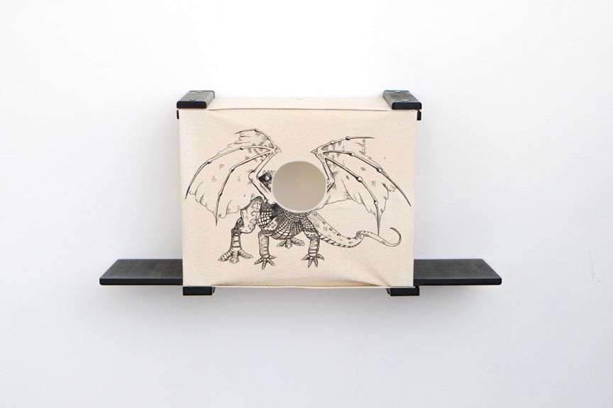 Cat Cubby for Wall - Covered Cat Bed by Catastrophic Creations