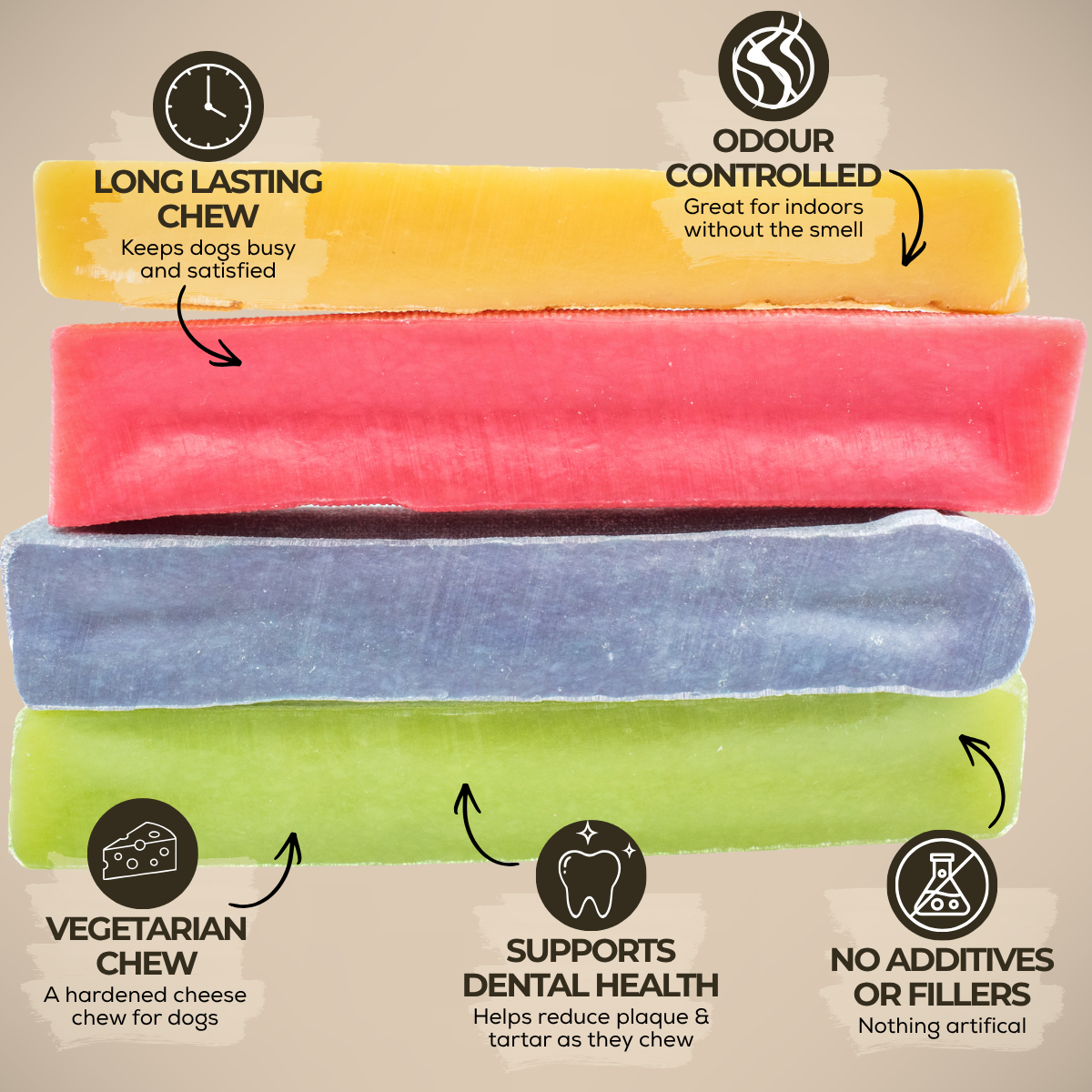 Himalayan Yak Chew Flavor Pack by Bully Bunches