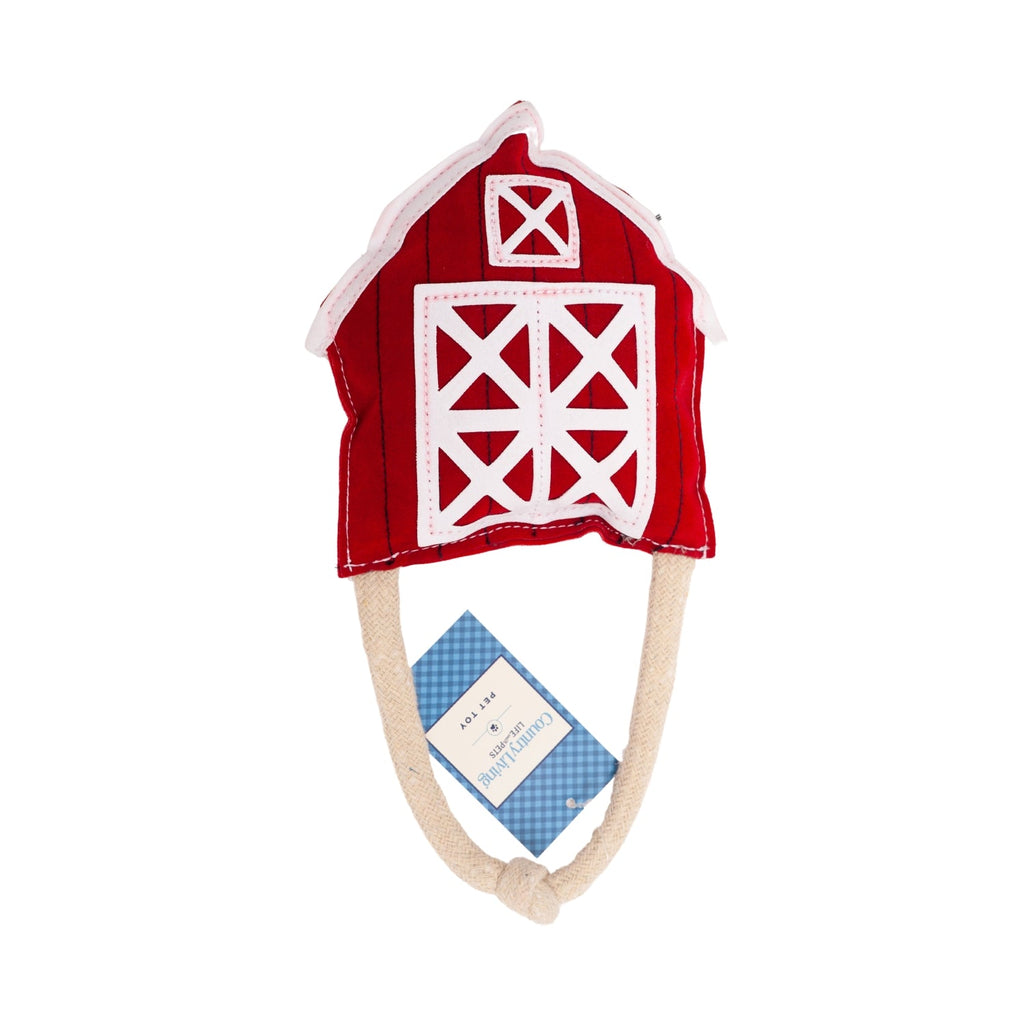 Country Living Faux Leather Red Barn Dog Chew Toy – Safe, Long-Lasting, and Non-Toxic by American Pet Supplies
