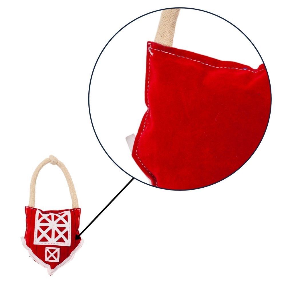 Country Living Faux Leather Red Barn Dog Chew Toy – Safe, Long-Lasting, and Non-Toxic by American Pet Supplies