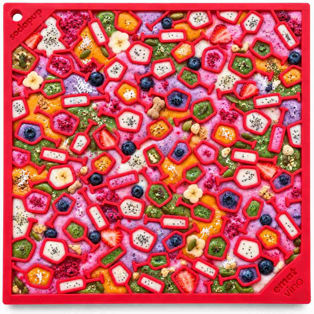 Vino Dog eMat - Enrichment Lick Mat For Dogs and Cats | Wine-Inspired Design| SodaPup by SodaPup/True Dogs, LLC