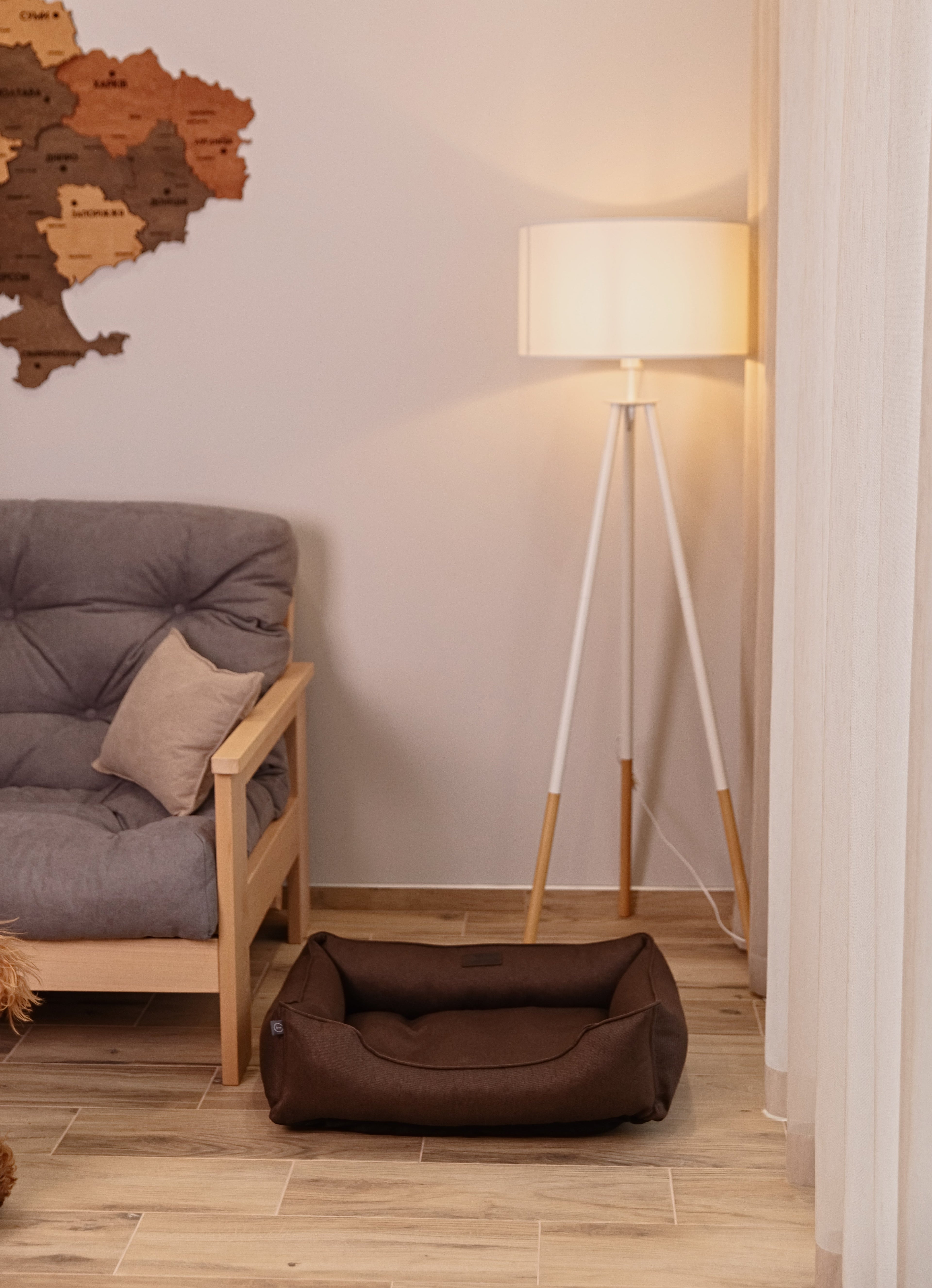 Chester & Lee | Cotton Sleeper Dog Bed Brown by Chester & Lee