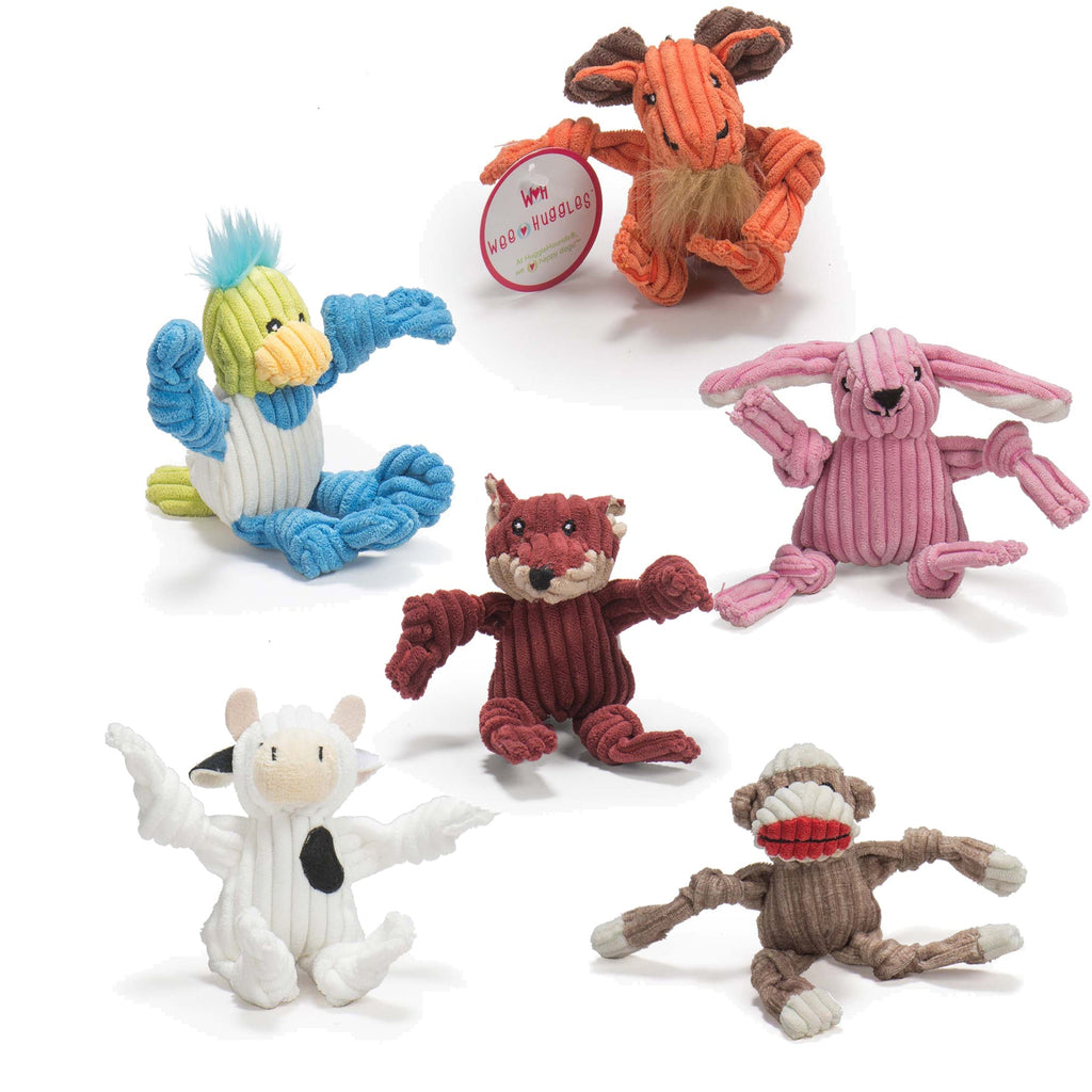 Wee Huggles® Assorted Plush Dog Toys, 6 Pack by HuggleHounds