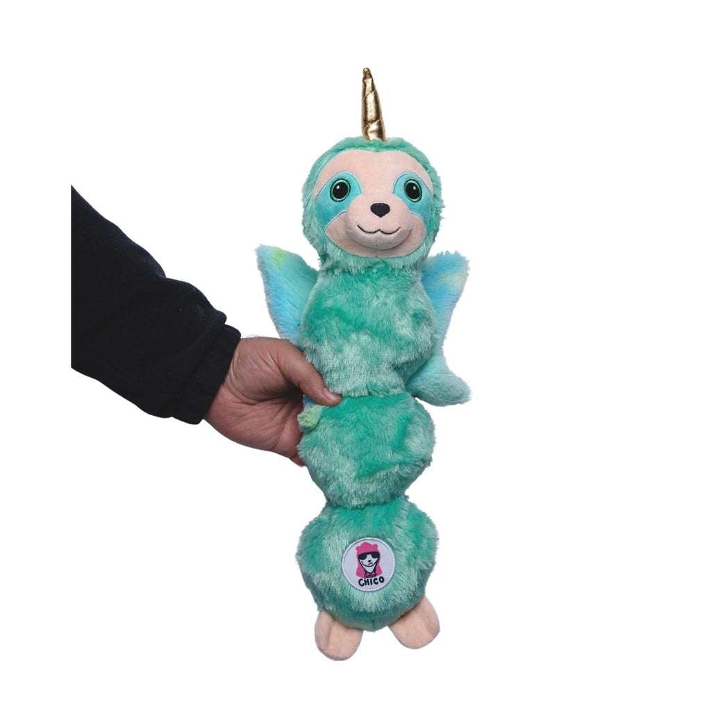 Mystical Mint Winged Sloth Plush Dog Toy – with Squeaker & Crinkle Paper for Fun Play by American Pet Supplies