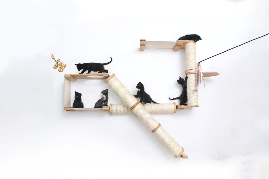 The Crossroads - Cat Wall Scratcher - Tree with Ramp by Catastrophic Creations