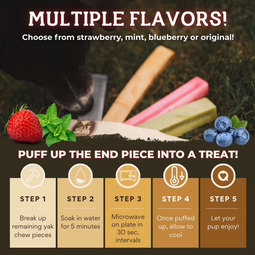Strawberry Himalayan Yak Chew (MEDIUM) by Bully Bunches