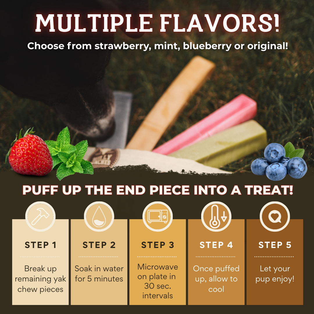 Strawberry Himalayan Yak Chew (MEDIUM) by Bully Bunches