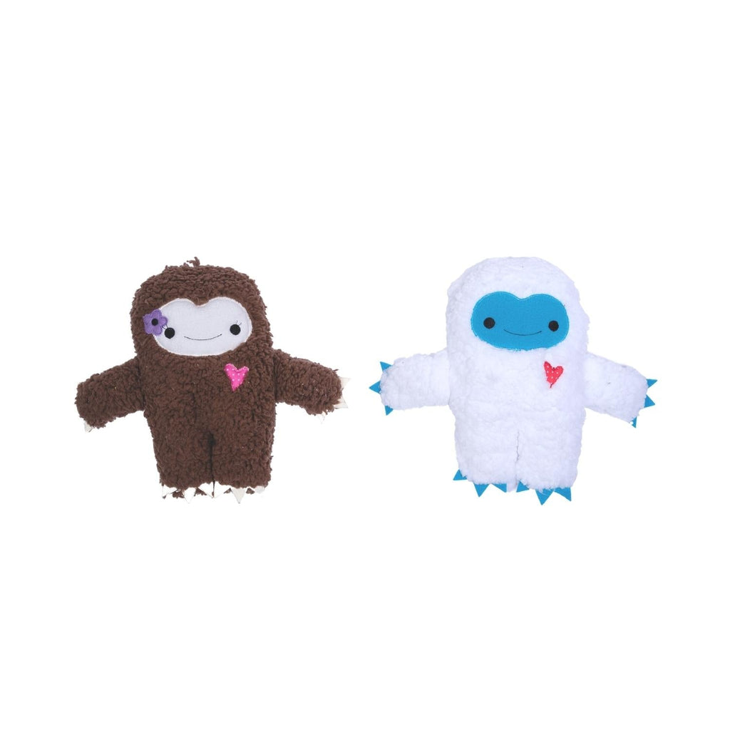 Yeti & Snowman Plush Dog Toy Gift Set – with Squeaker & Crinkle Paper for Fun Play by American Pet Supplies