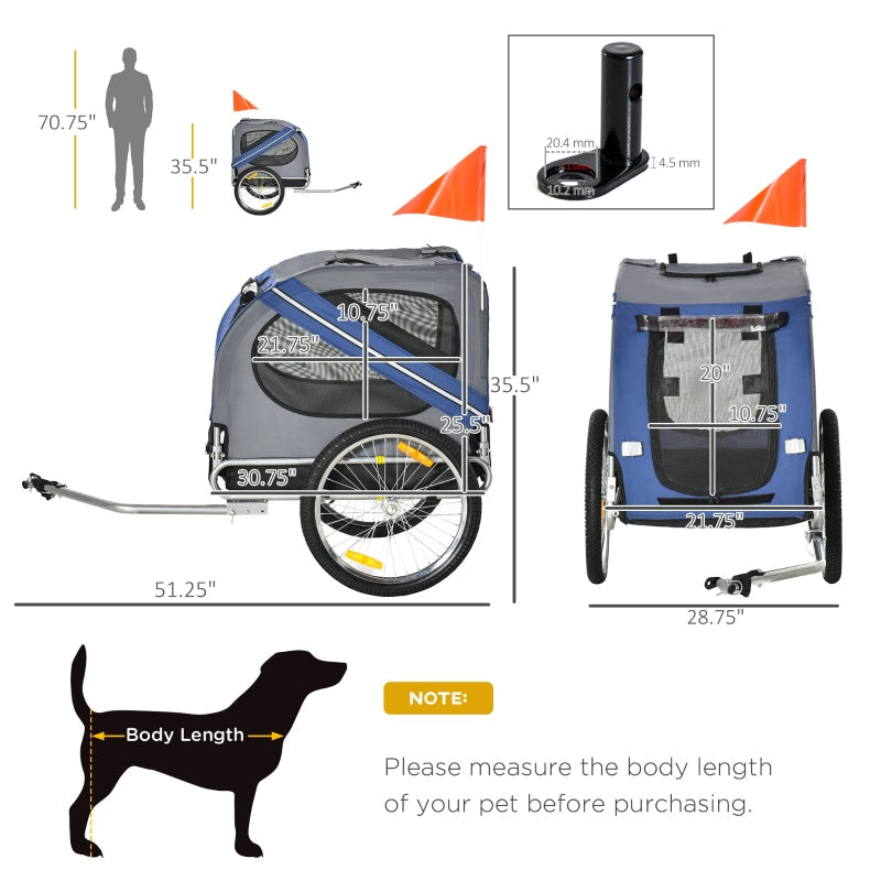 Bike Trailer Cargo Cart for Dogs and Pets by Furr Baby Gifts